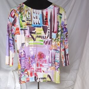 Peck & Peck Multicolor Abstract Women's Blouse